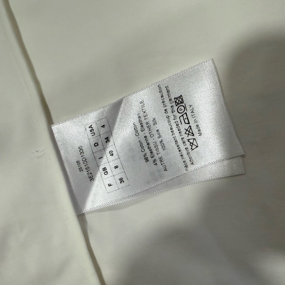 Dior Cream Sleeveless Button-Up Top - Picture 16 of 17